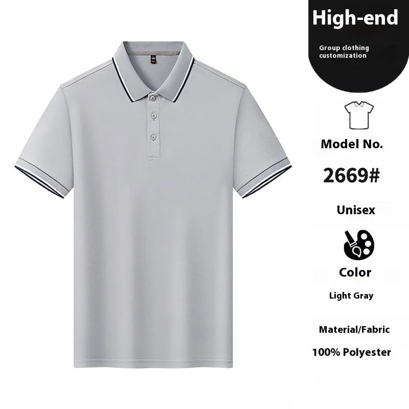 Youth ice ion lapel short sleeve polo shirt in straight cut pullover style