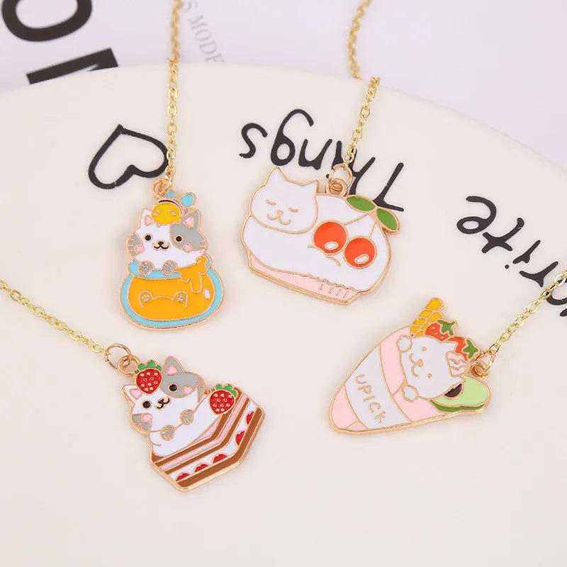 Creative cat design metal bookmark measuring 3.8cm by 18.3cm with four colour variations