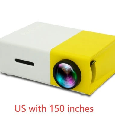 Portable home cinema mini projector with 3D HD LED display, HDMI, USB, and 1080P resolution