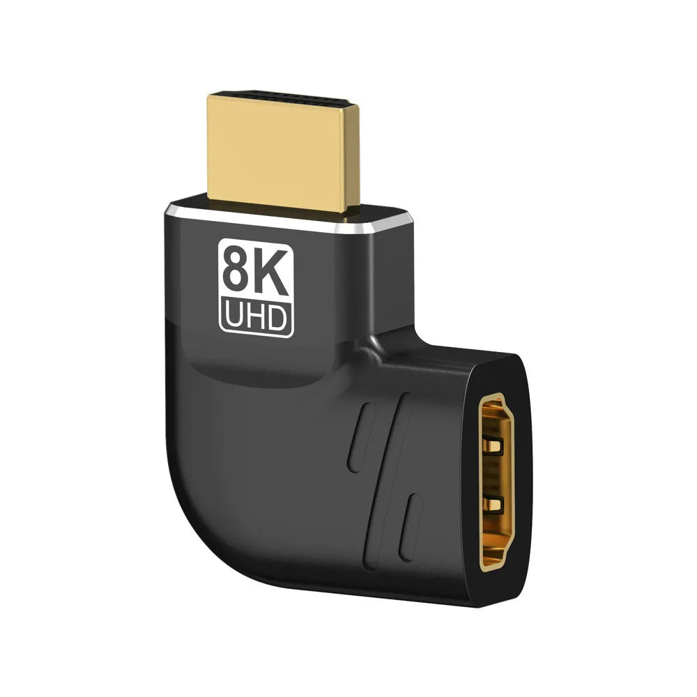 8K HDMI interface converter male to female with gold-plated connectors and PVC cable, 1m length