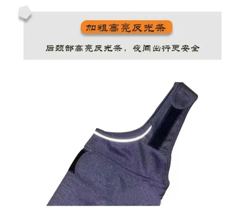 Heather Grey brocade cotton dog anxiety vest shown on a model dog, featuring a simple one-piece design.