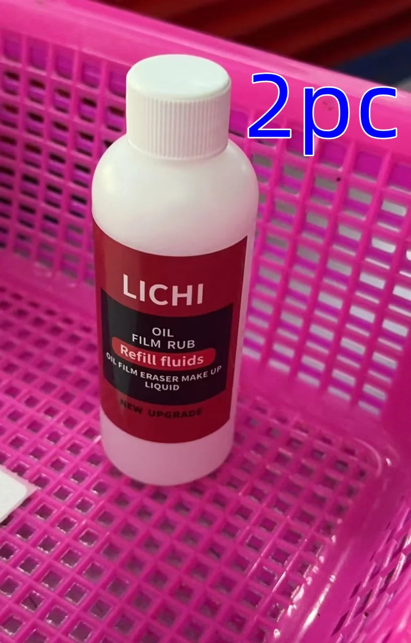 Automotive oil film cleaning brush with hydrophobic effect for windshield clarity