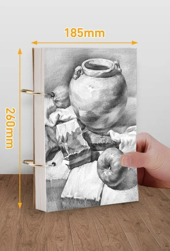8K thickened sketchbook for hand-painted marker art with coil binding