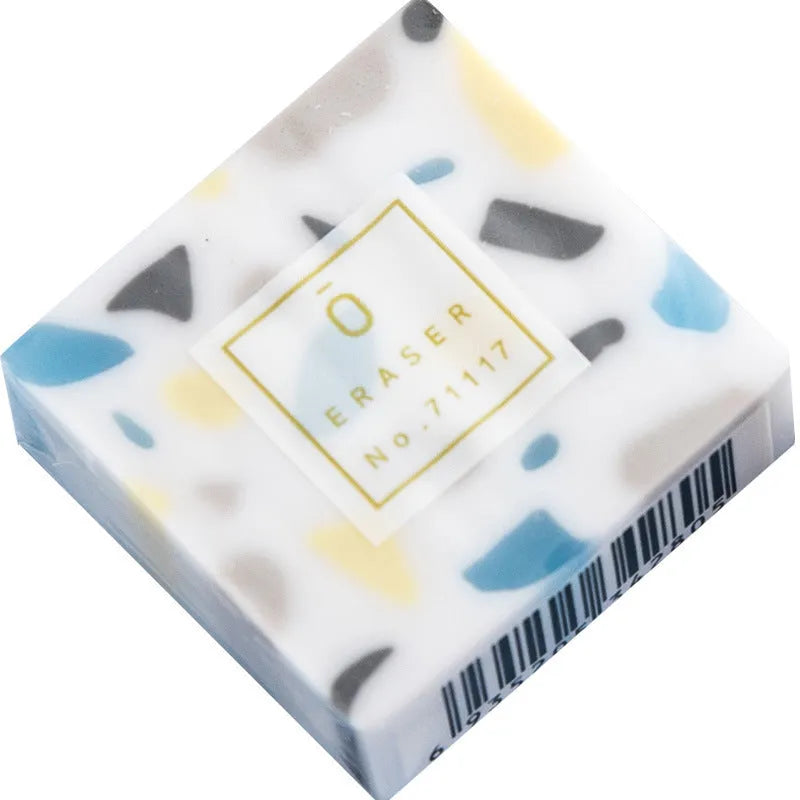 Small white PVC yuhua stone eraser 36mm square for student art drawing corrections