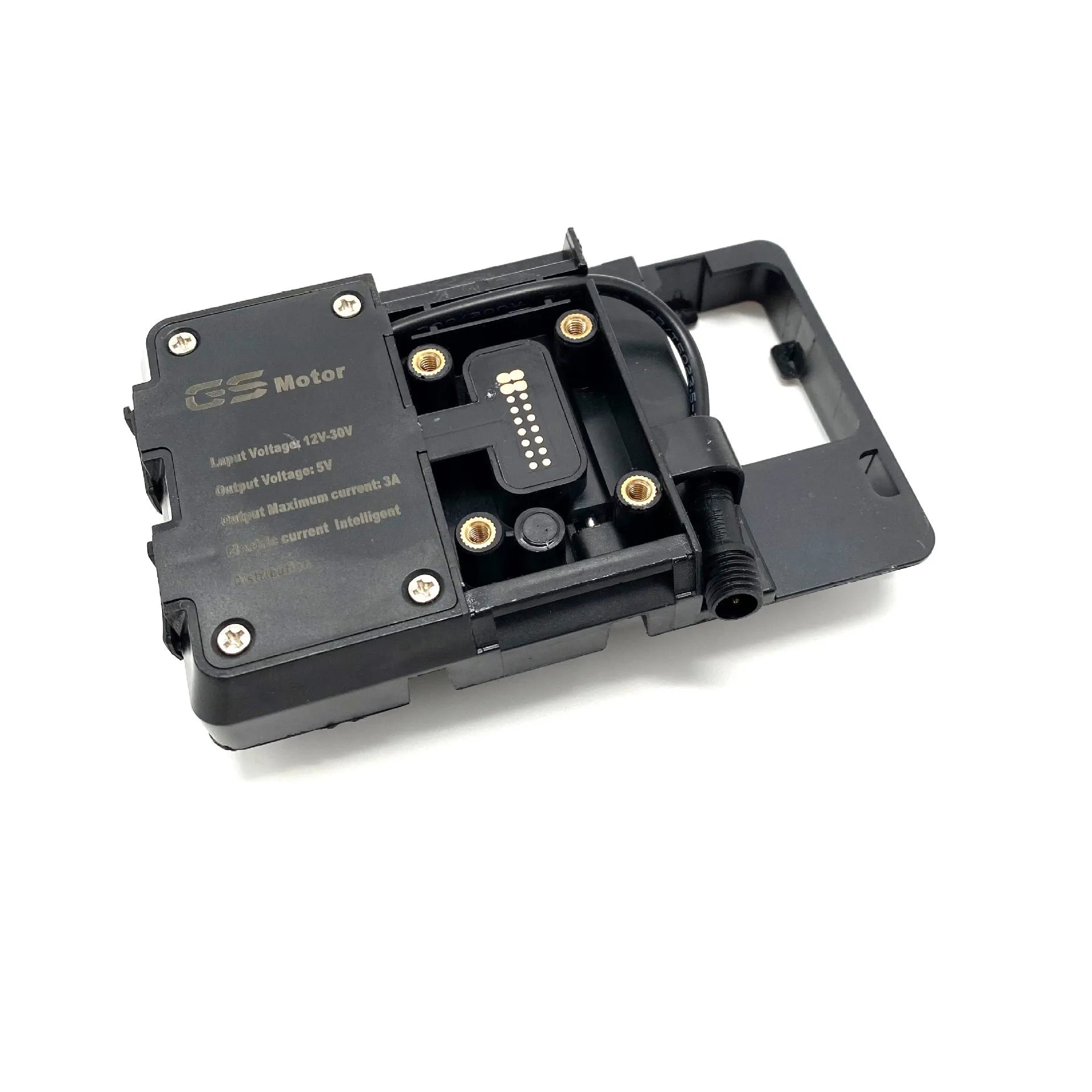 Black ABS plastic phone navigation bracket for BMW R1200GS and R1250GS motorcycles