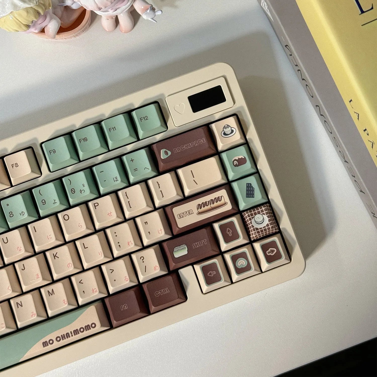 Craft Key CAP plastic keycap set in Matcha Theme colour, showing five-sided sublimation printing.