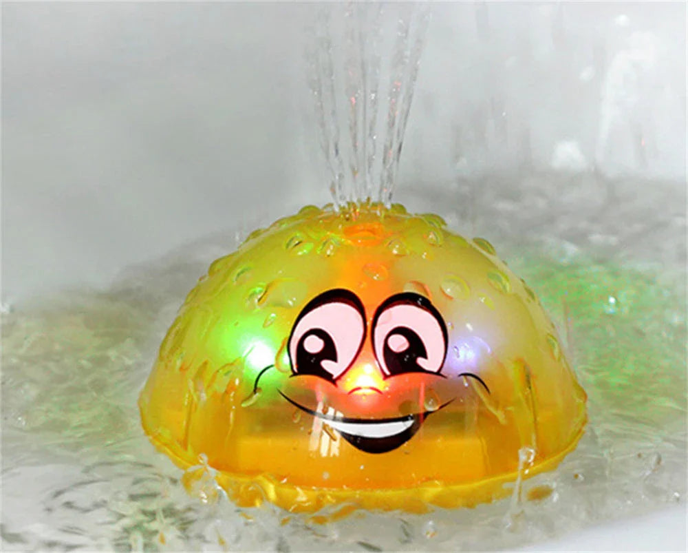 Rotating water spray shower toy for toddlers in bright colours