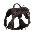 Reflective dog harness with vest, hand holding rope, and explosion-proof breast strap in multiple colour options