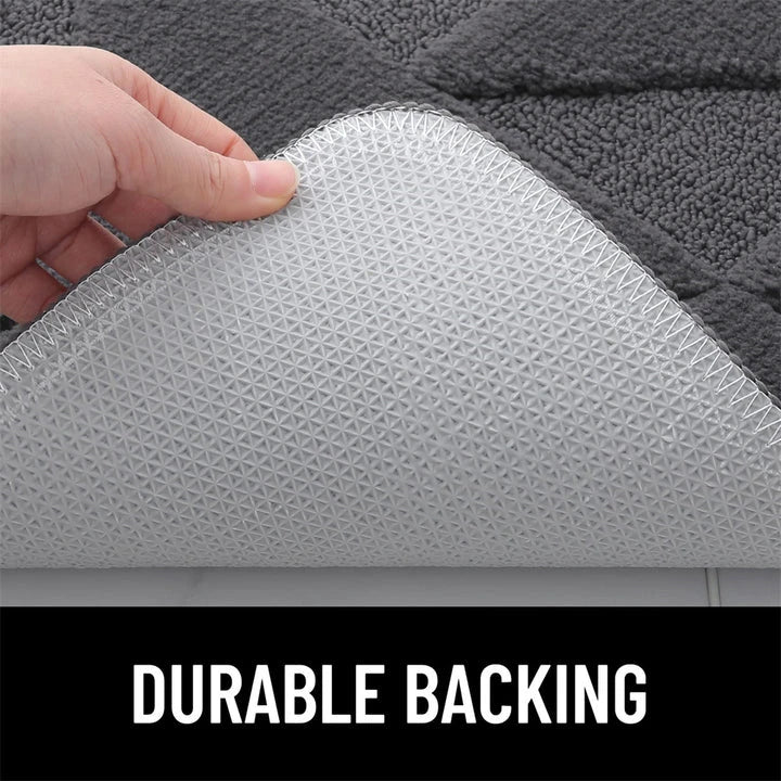 Geometric non-slip microfibre door mat in various sizes, featuring an elegant pattern and durable construction for a clean, stylish entryway.