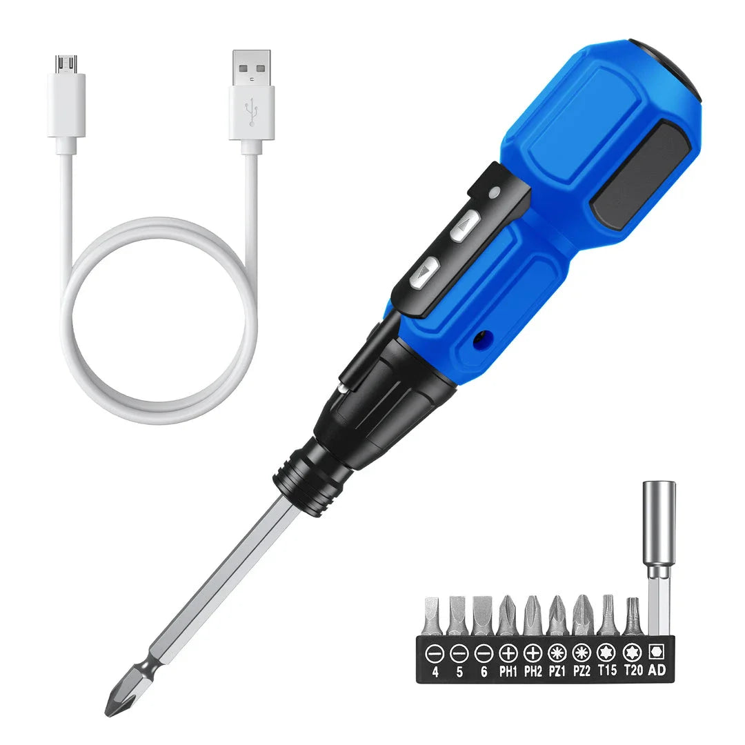 9-in-1 Cordless Rechargeable Screwdriver with LED Lights - Versatile Kiwi DIY Tool for Home Improvements and Repairs