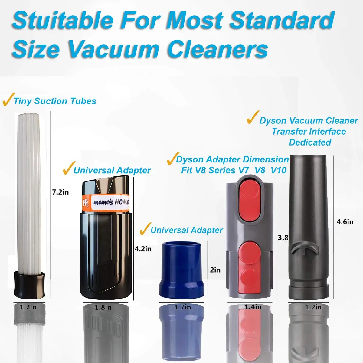 Dust Buster - Versatile vacuum cleaning brush with flexible suction tubes for deep cleaning