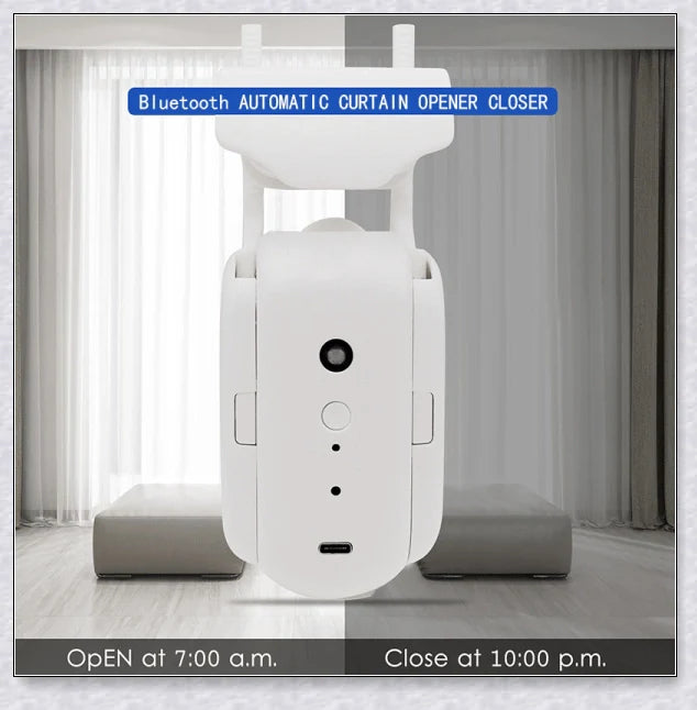 Switchbot smart curtain automation device that allows you to open and close curtains using voice commands or a mobile app