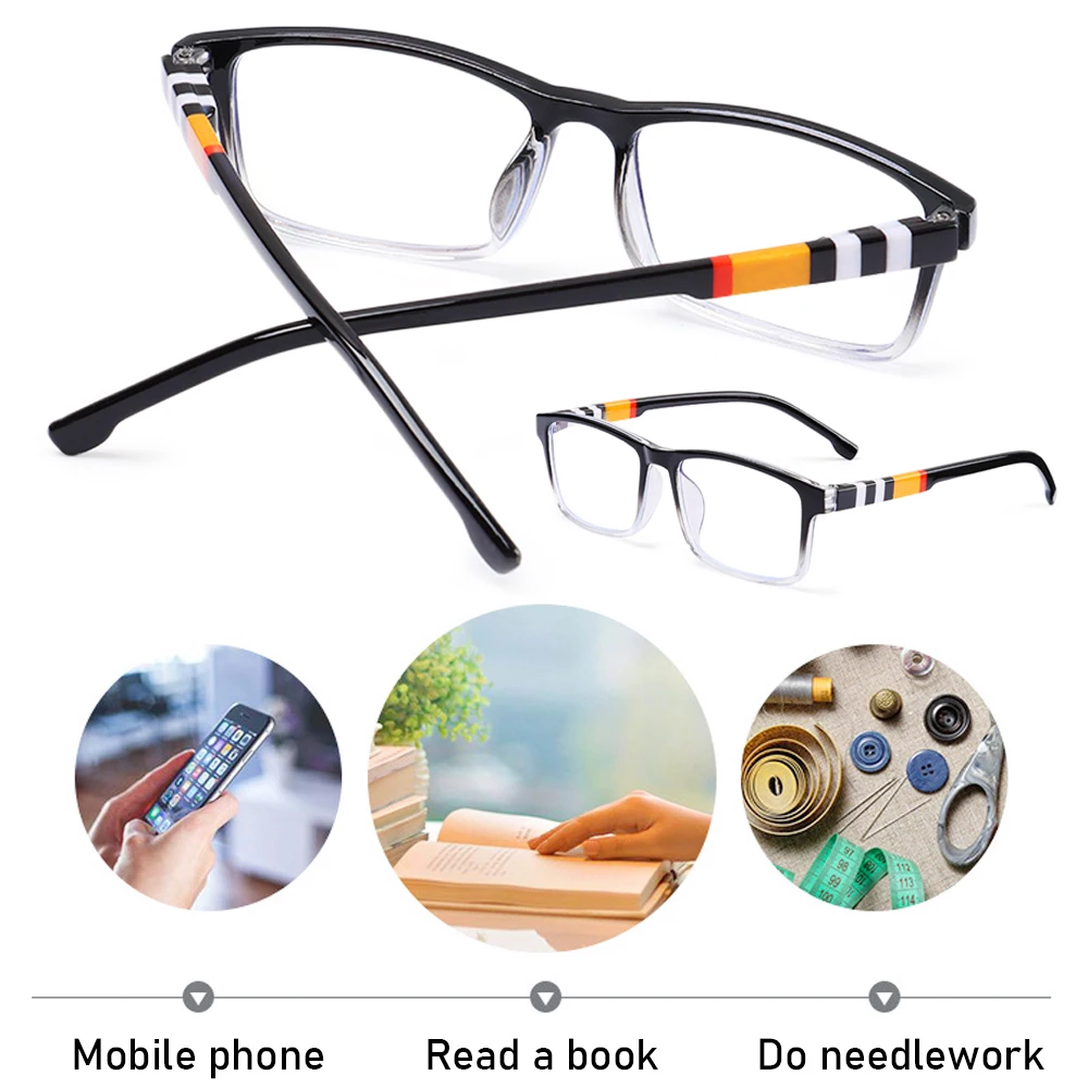 Fashionable Anti-Blue Light Ultra Comfortable Reading Glasses with sleek, stylish frames in a variety of colours