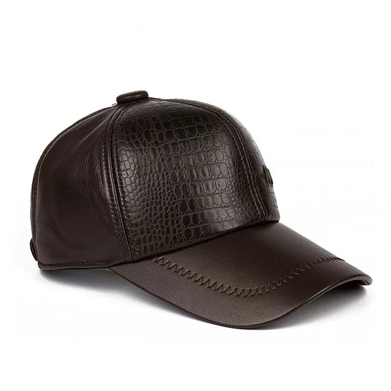 A premium leather hat with a classic British-inspired dome shape, designed in New Zealand for warmth, style, and protection during the autumn and winter seasons.