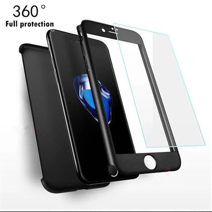 Ultra-Slim iPhone Case with Protective Glass - Sleek Design, 360-Degree Protection, Shatter-Resistant Screen