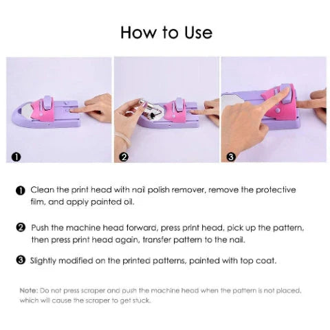 Stylish Nail Art Printer - Compact, Cordless Nail Printing Machine for Effortless, Salon-Quality Nail Designs at Home