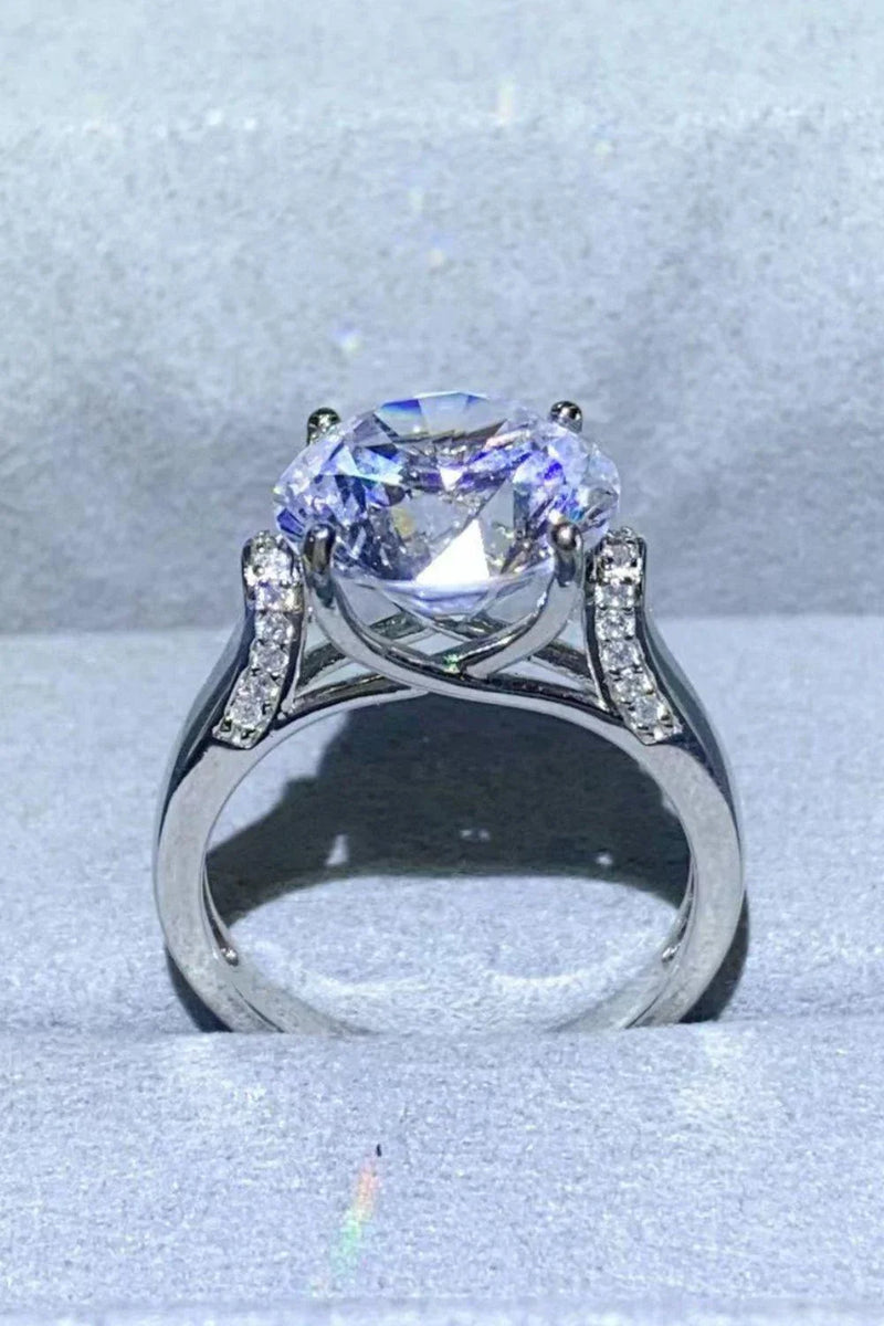 Shopfluxpro NZ Elegant 5-Carat Moissanite Ring in Platinum Plating