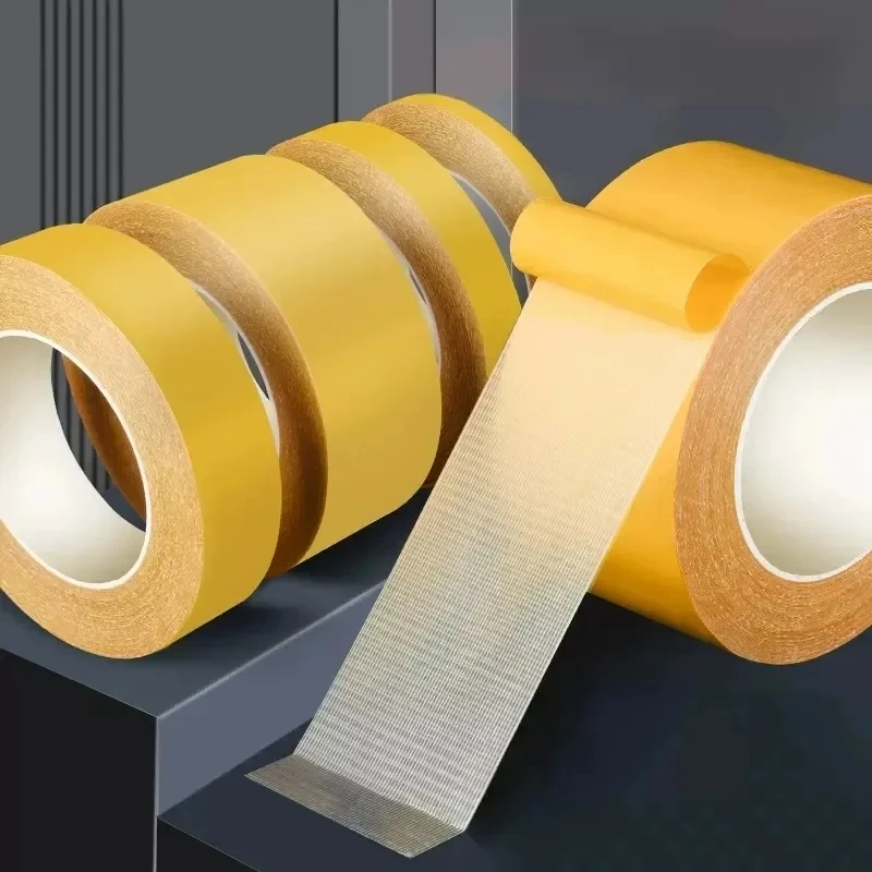 Ultra-strong double-sided fiberglass tape for securing carpets, curtains, cushions, and decorations in Kiwi homes and offices