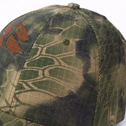 Versatile Camouflage Cap with adjustable fit and breathable polyester fabric, perfect for outdoor activities in New Zealand