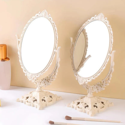 A Nordic-inspired decorative makeup mirror with a vintage flip design and high-definition glass surface, perfect for enhancing any New Zealand home's style and beauty.