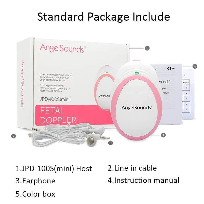 Angelsounds Portable Fetal Doppler for safely monitoring your unborn baby's heartbeat and movements