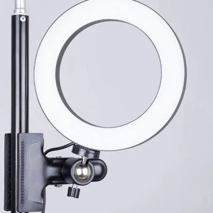 A durable, adjustable computer light ring with multiple color settings to enhance focus and productivity