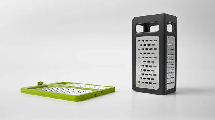 Foldable Slicer Advanced Professional Steel Cheese Box Grater for kitchen use, made of durable stainless steel with ergonomic design