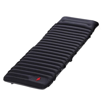 A premium inflatable camping mat with a foot-operated valve for easy setup, made of durable nylon and designed for comfortable outdoor adventures in New Zealand.