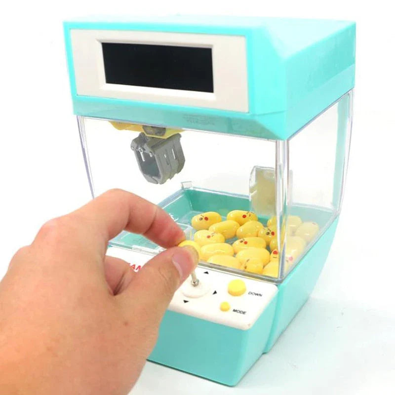 Kiwi-made coin-operated claw machine and alarm clock with precision controls and vibrant LED display