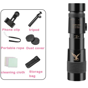 A premium super telephoto zoom monocular telescope with 10-300x optical zoom, advanced stabilisation, and night vision for capturing distant worlds in stunning detail