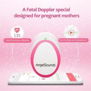 Angelsounds Portable Fetal Doppler for safely monitoring your unborn baby's heartbeat and movements