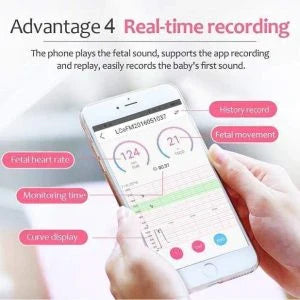 Angelsounds Portable Fetal Doppler for safely monitoring your unborn baby's heartbeat and movements