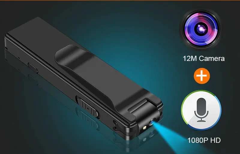 Vandlion HD Motion Detection Portable Micro Magnetic Body Camera with 1080p recording, 90-degree rotating lens, and motion detection capabilities