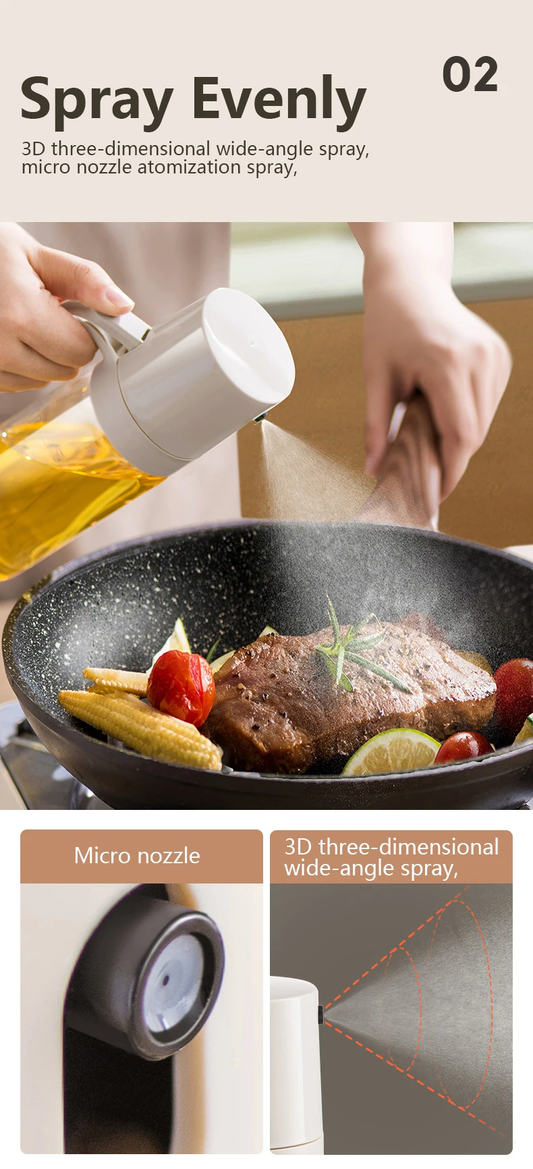 Versatile high-performance cooking oil sprayer made from durable borosilicate glass for precise oil misting and easy cleaning