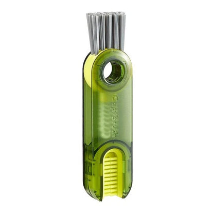 Compact 3-in-1 cleaning brush set with spiral brush for deep cleaning of bottles, cups, and straws