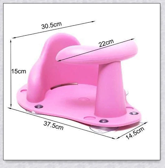 Deluxe Baby Bath Seat with anti-slip suction cups and supportive back and leg rest for a comfortable and secure bathing experience