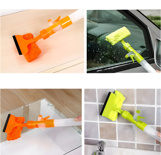 Premium 3-in-1 Spray & Brush cleaning tool with spray bottle, scrub brush, and wide-mouth design for New Zealand homes