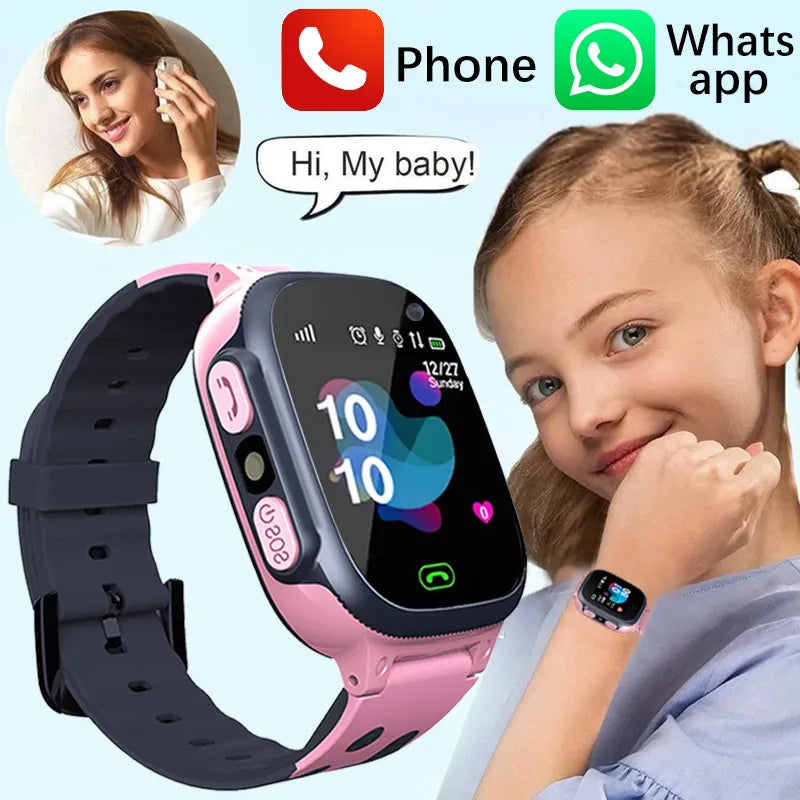 Advanced Kids GPS Smartwatch with GPS Tracking, SOS, and Waterproof Design for Active Kiwi Children