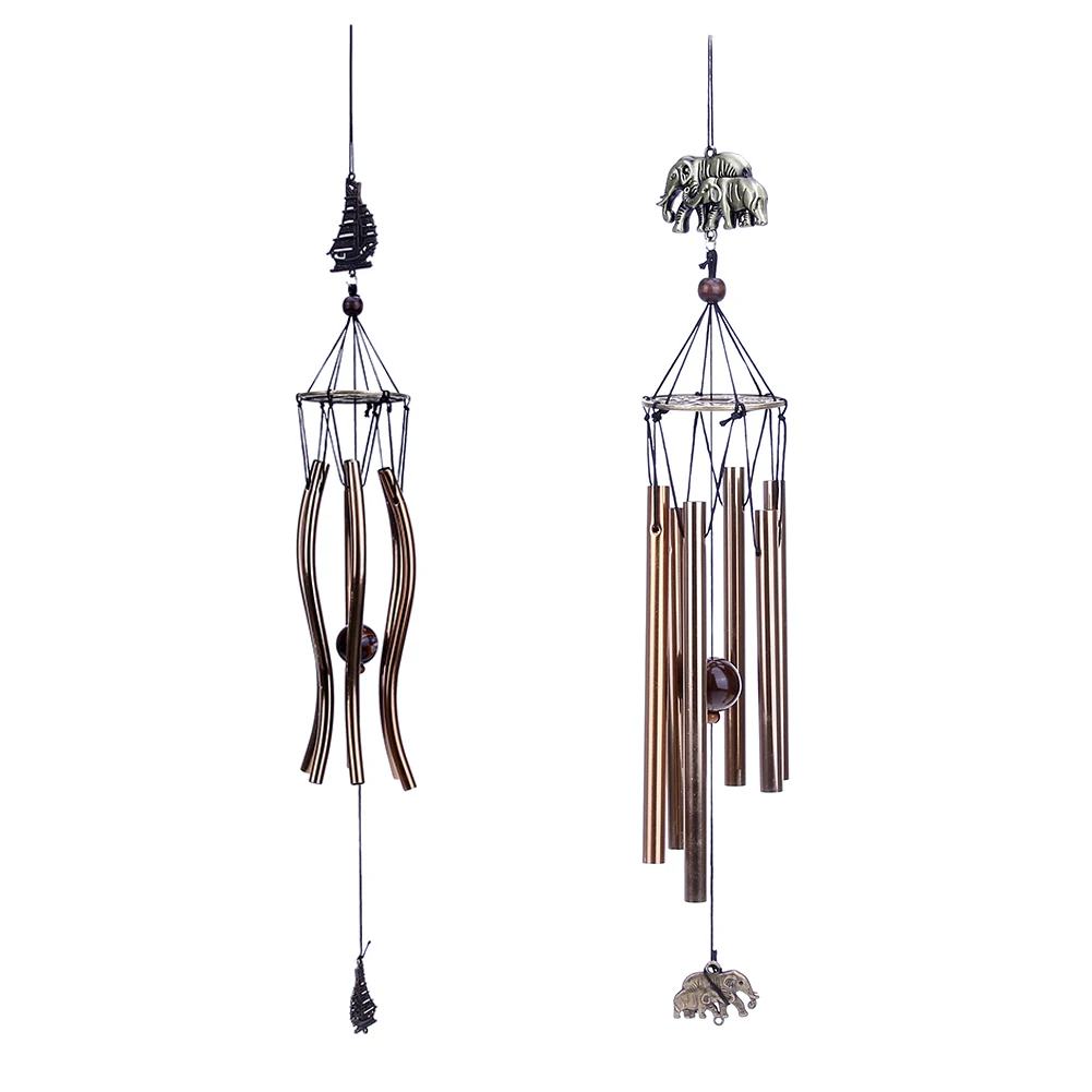 Antique-inspired aluminum wind chimes with a rustic design, producing a calming, melodic sound to enhance relaxation and mindfulness in your Kiwi home or outdoor space.