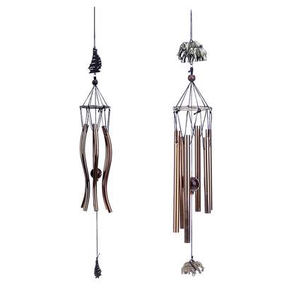 Antique-inspired aluminum wind chimes with a rustic design, producing a calming, melodic sound to enhance relaxation and mindfulness in your Kiwi home or outdoor space.