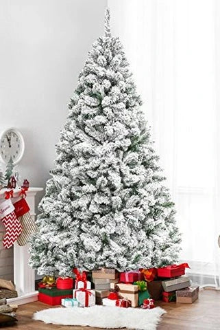 Exclusive White S Effect Artificial Christmas Tree with full, lush appearance and elegant white flocked design