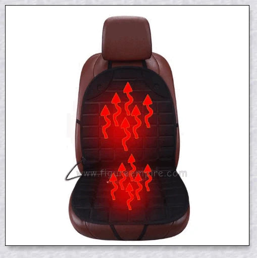 Premium Heated Car Seat Cushion Cover with adjustable temperature settings and ultra-soft polyester surface