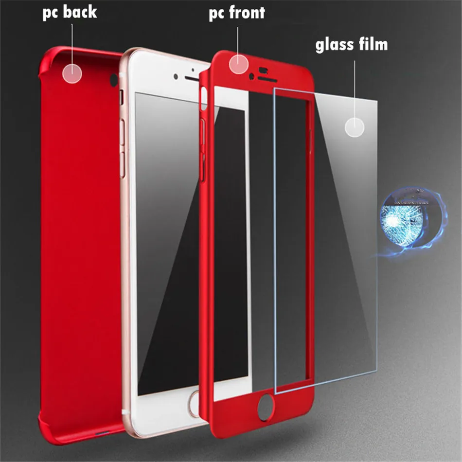 Ultra-Slim iPhone Case with Protective Glass - Sleek Design, 360-Degree Protection, Shatter-Resistant Screen