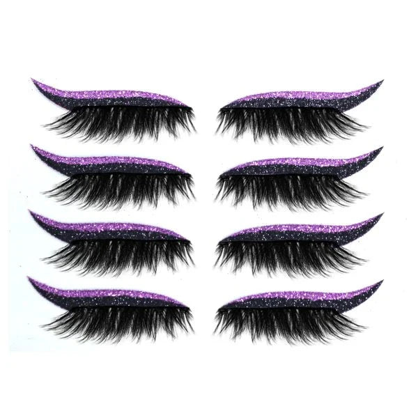 Glams Reusable Eyeliner and Eyelash Stickers in various colours for effortless glamour