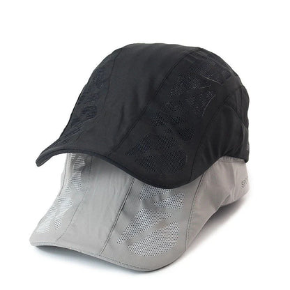 Breathable mesh summer beret cap in gray, designed for comfort and sun protection during outdoor activities