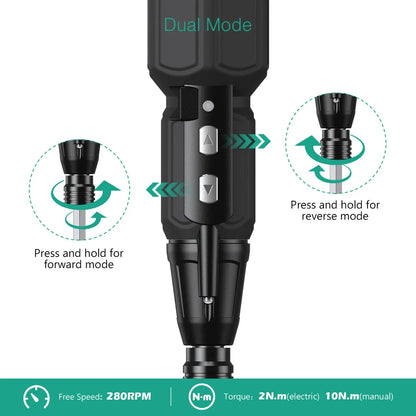 9-in-1 Cordless Rechargeable Screwdriver with LED Lights - Versatile Kiwi DIY Tool for Home Improvements and Repairs