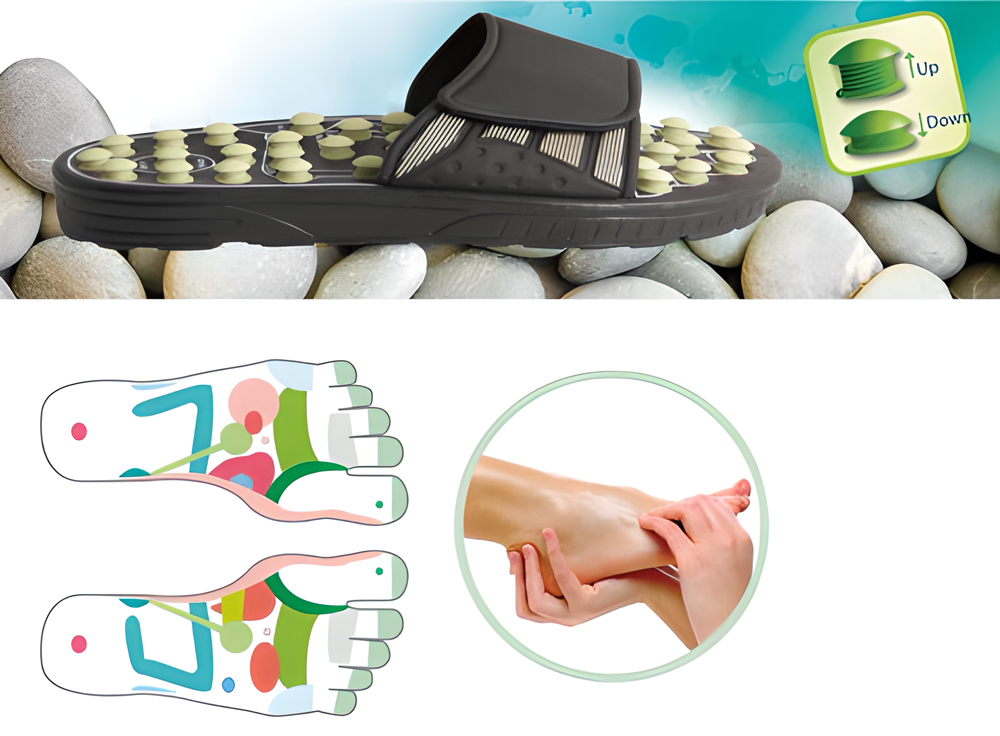 Comfort-Boosting Acupressure Massage Slippers for Foot Relief, Promoting Relaxation, Healing, and Overall Health