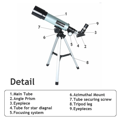 Visionking Astronomical Refractor Telescope with Portable Tripod for Stargazing and Outdoor Exploration in New Zealand