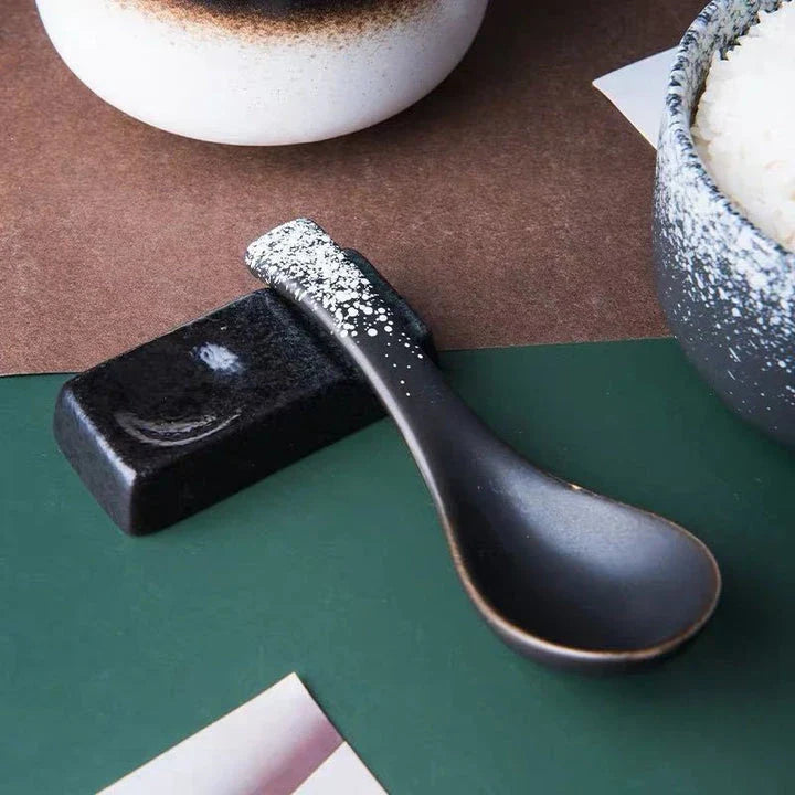 Premium New Zealand-crafted ceramic soup spoon in various vibrant colours, featuring a traditional Japanese design and durable construction