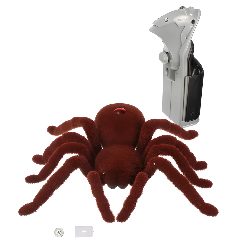 Realistic remote control spider toy with LED lighting, perfect for Kiwi household fun and entertainment